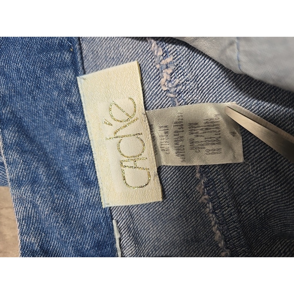 Vintage Cache Womens High Rise Straight Leg Lace‎ Buttom Accent Denim Jeans Rare - Picture 11 of 11